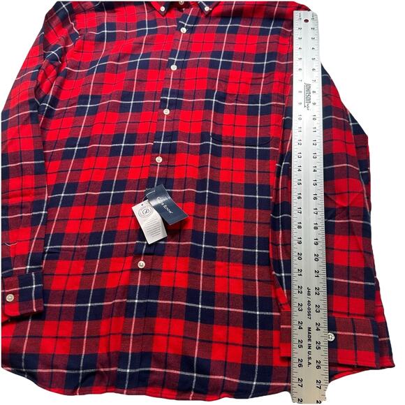 Club Room Men’s XXL Red Blue‎ Button Flannel Shirt Hiking Outdoor NWT (264) - Picture 4 of 6
